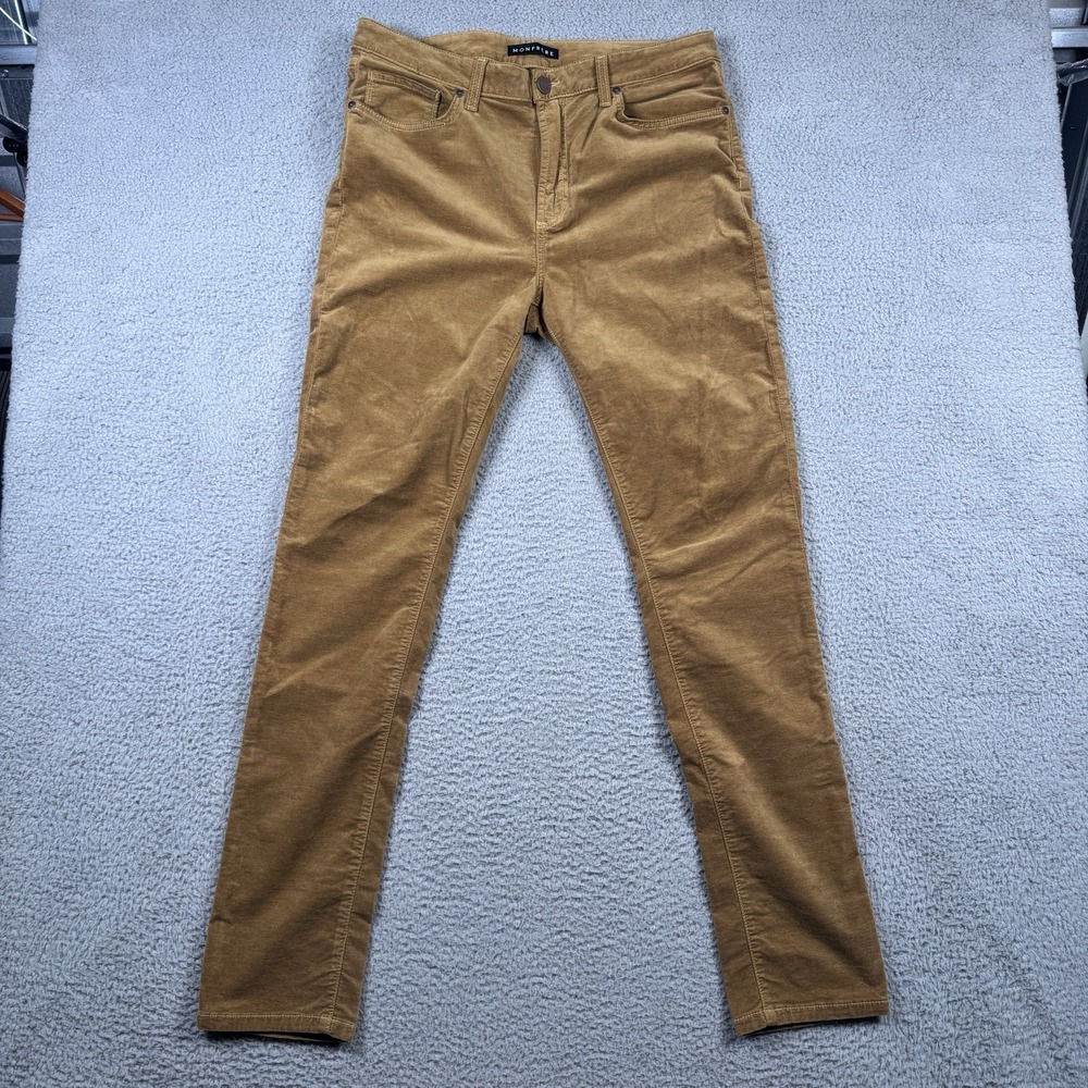 Monfrere Pants 36x 33 Oak Greyson Velvet Old Money Holiday Party Whispers